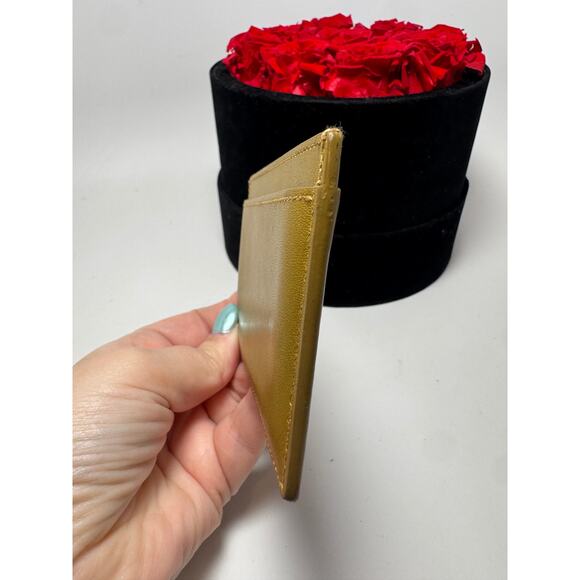 Saint Laurent Gold Leather Card Holder - Picture 12 of 12